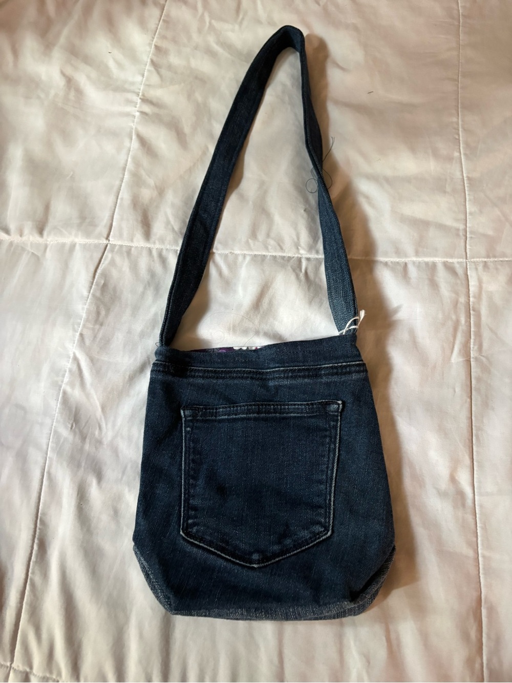 Two toned Blue Denim shoulder Bag - Women's Shoulder Bag